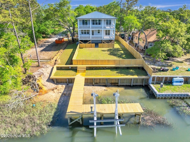 110 SW 26th St, Oak Island, NC 28465 - exterior space featuring a water view