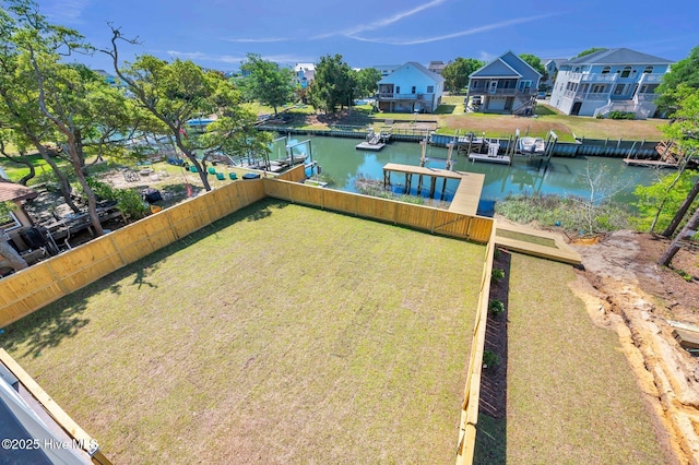 110 SW 26th St, Oak Island, NC 28465 - view of dock featuring a water view and a residential view