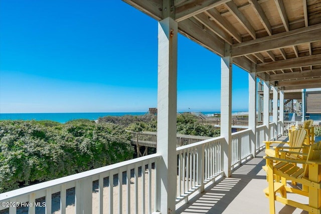 3720 Island Dr, North Topsail Beach, NC 28460 - balcony featuring a water view