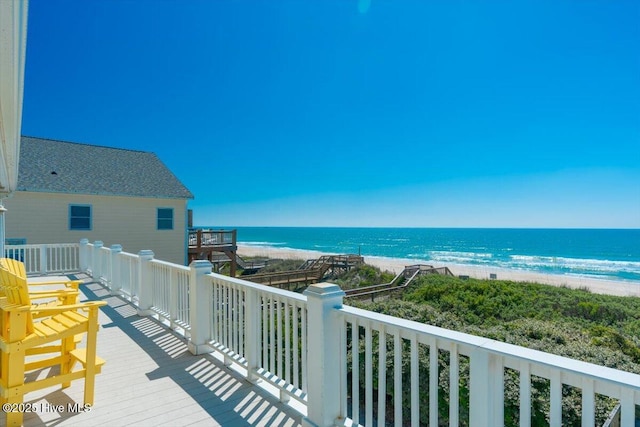 3720 Island Dr, North Topsail Beach, NC 28460 - exterior space featuring a water view and a beach view