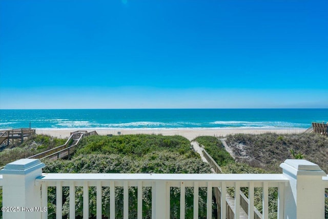 3720 Island Dr, North Topsail Beach, NC 28460 - property view of water featuring a view of the beach