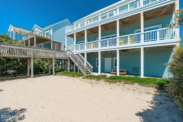 3720 Island Dr, North Topsail Beach, NC 28460 - back of property featuring stairs