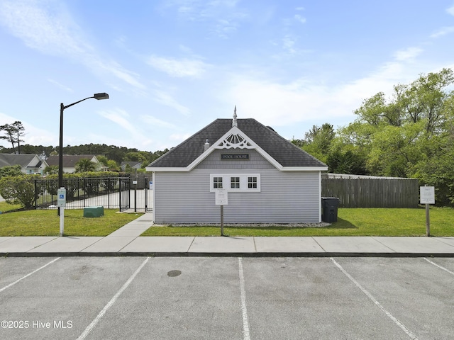 exterior space with fence