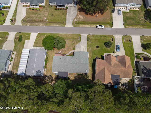 drone / aerial view with a residential view