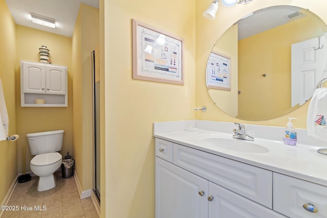 48 Wilmington St, Ocean Isle Beach, NC 28469 - full bathroom with vanity, tile patterned floors, and a shower