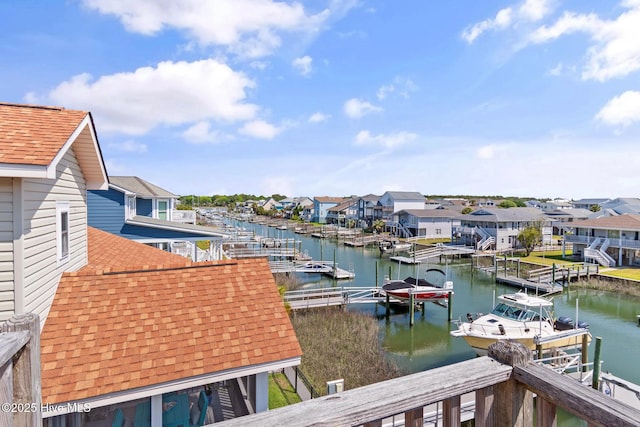 48 Wilmington St, Ocean Isle Beach, NC 28469 - dock featuring a water view and a residential view