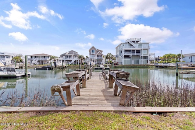 48 Wilmington St, Ocean Isle Beach, NC 28469 - dock area featuring a water view and a residential view