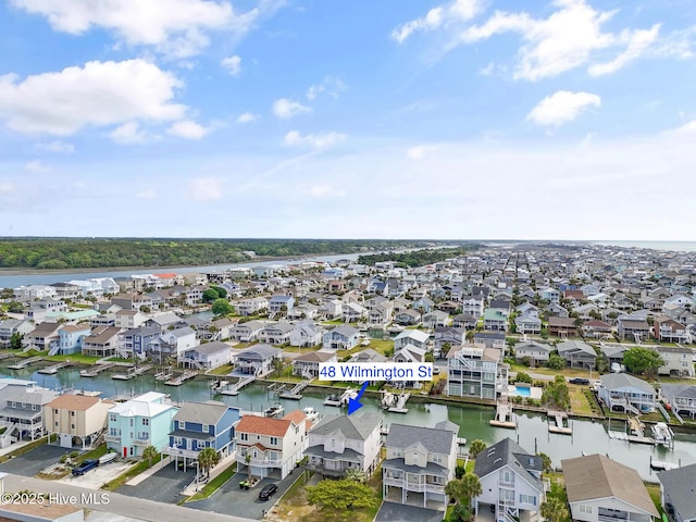 48 Wilmington St, Ocean Isle Beach, NC 28469 - aerial view of residential area featuring a nearby body of water