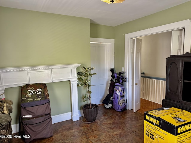interior space with baseboards