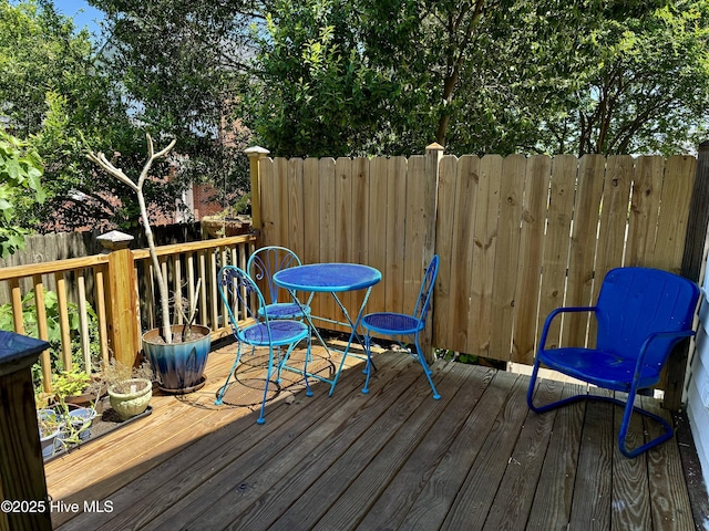 wooden deck with fence