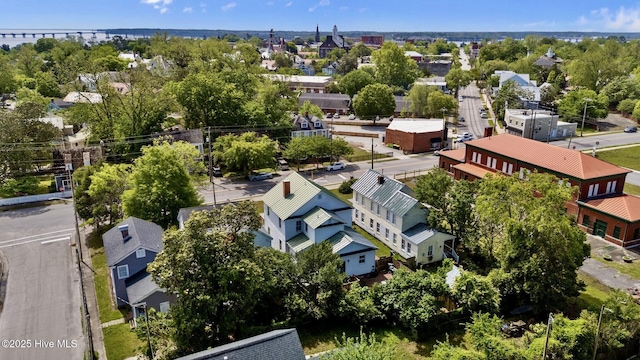 aerial view with a residential view