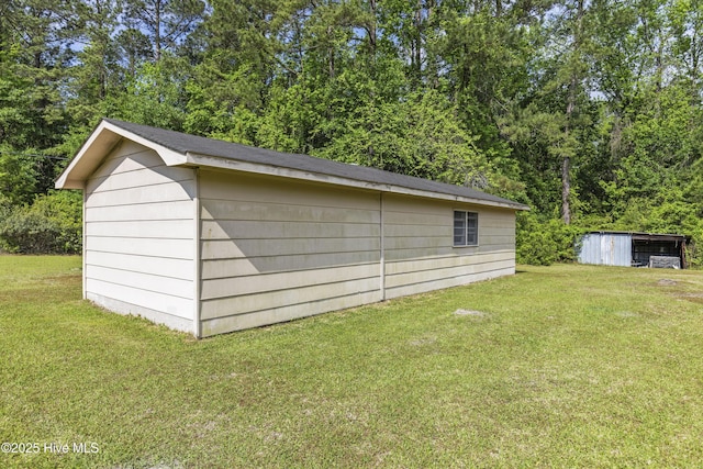 view of shed