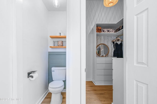 500 Tomahawk Rd, Maple Hill, NC 28454 - bathroom with wood finished floors and toilet