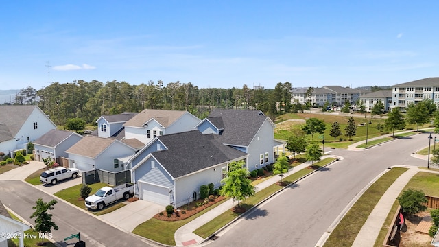 aerial view of residential area