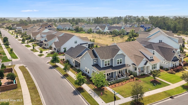 aerial view of residential area