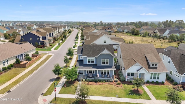 aerial view of residential area