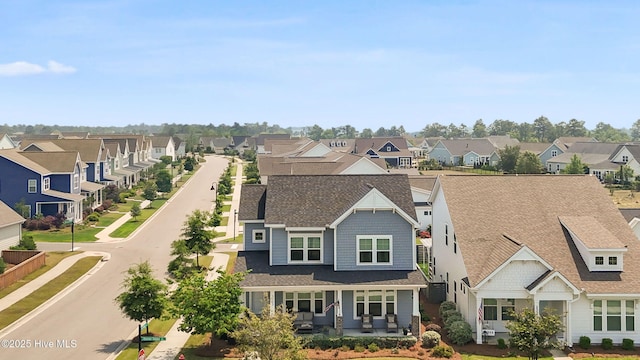 aerial perspective of suburban area