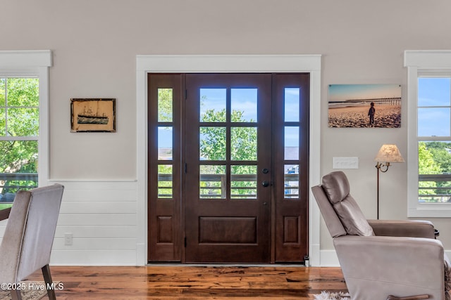 interior space featuring wood finished floors