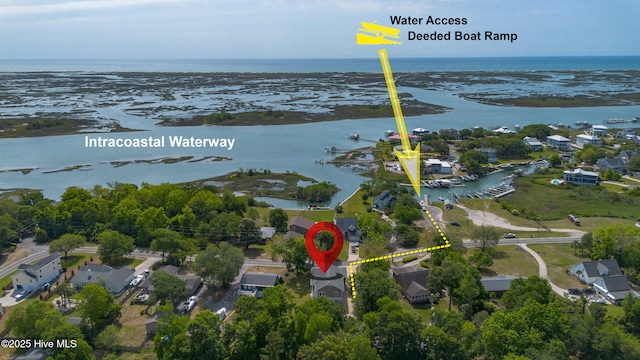 714 Hughes Rd, Hampstead, NC 28443 - bird's eye view with a water view