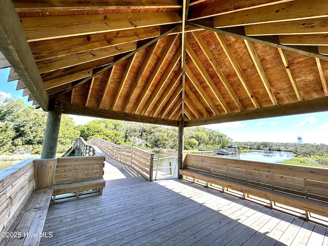 116 SE 20th St, Oak Island, NC 28465 - wooden terrace featuring a water view