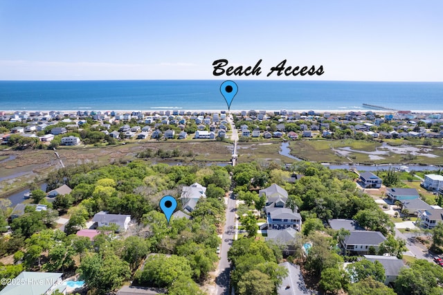 116 SE 20th St, Oak Island, NC 28465 - bird's eye view featuring a water view and a residential view