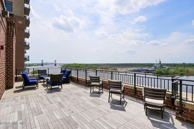 14 Grace St Unit 910, Wilmington, NC 28401 - view of patio / terrace featuring a water view