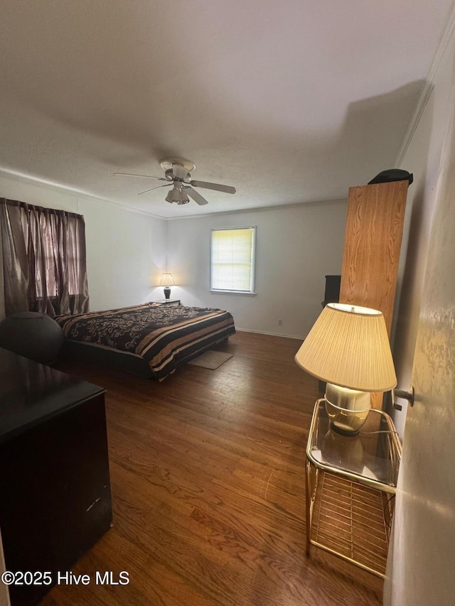 212 S Spence Ave, Goldsboro, NC 27534 - bedroom with wood finished floors and ceiling fan