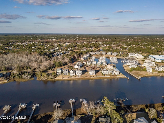 3733 Winstead Cir, Southport, NC 28461 - birds eye view of property with a water view