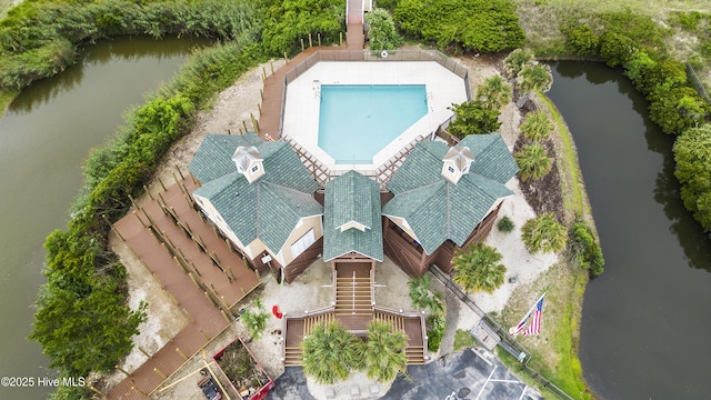 3733 Winstead Cir, Southport, NC 28461 - birds eye view of property featuring a water view