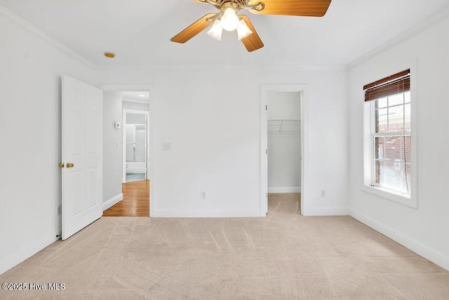 600 Sea Castle Ct, Wilmington, NC 28412 - unfurnished bedroom with light colored carpet, ornamental molding, and baseboards