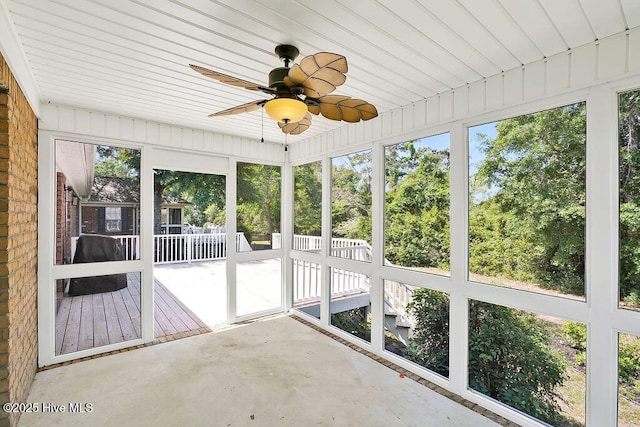 600 Sea Castle Ct, Wilmington, NC 28412 - unfurnished sunroom with ceiling fan