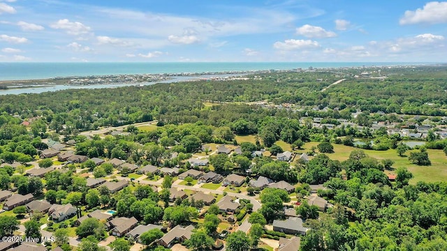 600 Sea Castle Ct, Wilmington, NC 28412 - drone / aerial view featuring a water view, a forest view, and a residential view