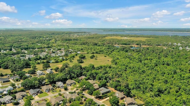 600 Sea Castle Ct, Wilmington, NC 28412 - drone / aerial view with a wooded view and a residential view