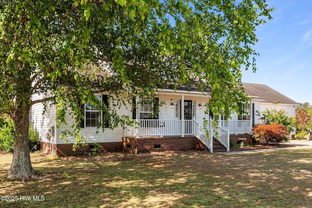 5065 Chris Rd, Bailey, NC 27807 - view of front of house featuring a porch and crawl space