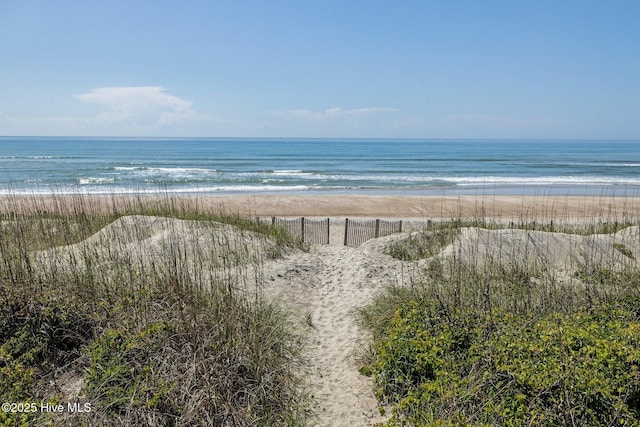 water view featuring a view of the beach