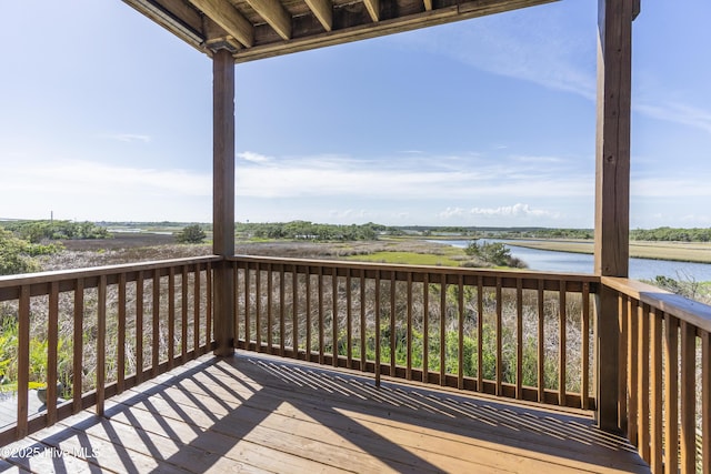 615 N New River Dr Unit E, Surf City, NC 28445 - deck featuring a water view