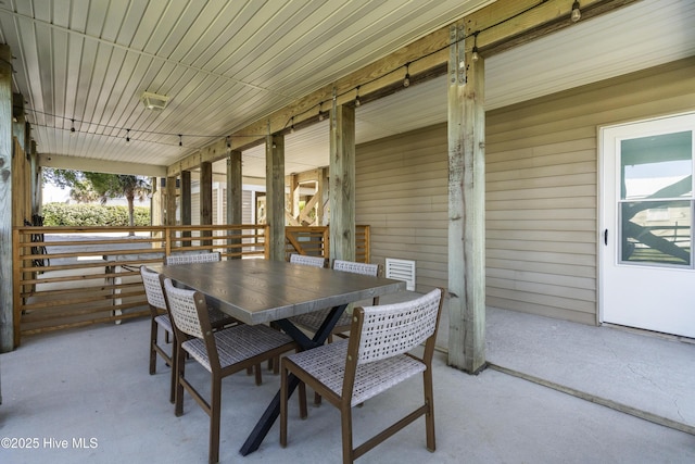 615 N New River Dr Unit E, Surf City, NC 28445 - view of patio with outdoor dining space