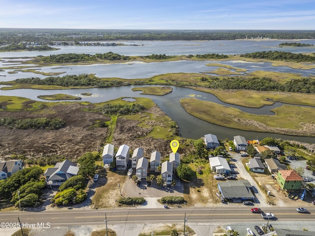 615 N New River Dr Unit E, Surf City, NC 28445 - aerial view featuring a residential view and a water view