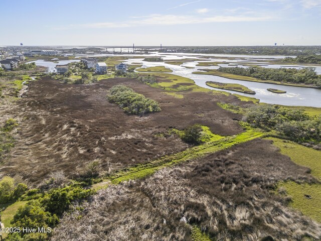 615 N New River Dr Unit E, Surf City, NC 28445 - birds eye view of property featuring a water view