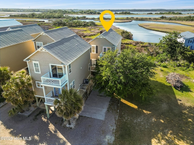 615 N New River Dr Unit E, Surf City, NC 28445 - birds eye view of property with a water view