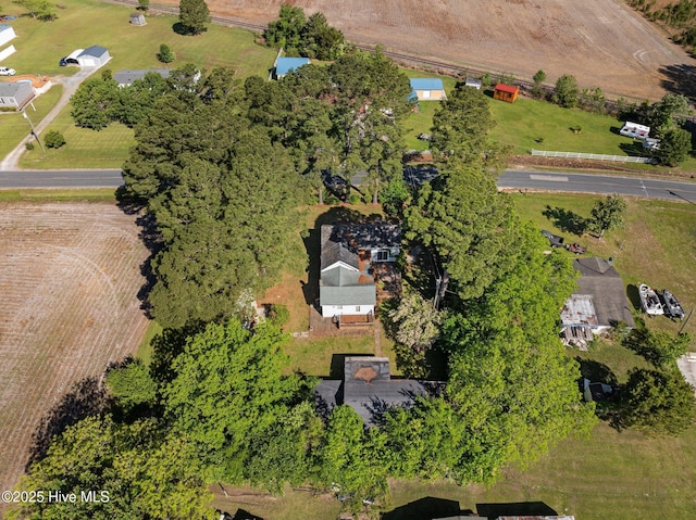 drone / aerial view featuring a rural view
