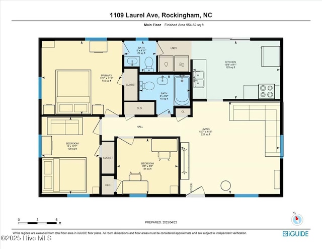 1109 Laurel Ave, Rockingham, NC 28379 - view of property floor plan