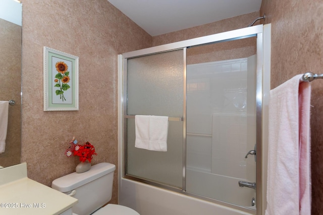 84 Deerwood Ln, Pinehurst, NC 28374 - full bathroom with vanity, combined bath / shower with glass door, and toilet