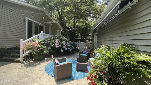 1914 Howard Ave, Tarboro, NC 27886 - view of patio featuring fence and an outdoor hangout area