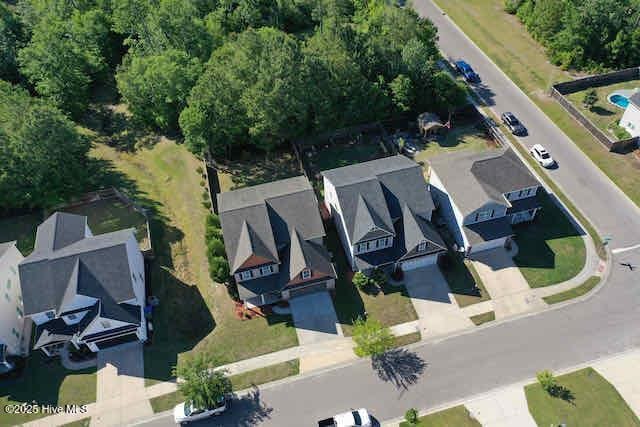 aerial view with a residential view