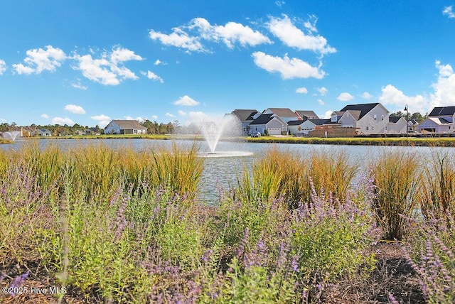 property view of water with a residential view