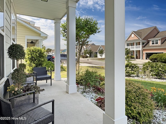 7845 Champlain Dr, Wilmington, NC 28412 - view of patio with covered porch and a residential view