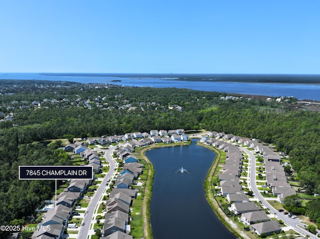 7845 Champlain Dr, Wilmington, NC 28412 - aerial view with a residential view and a water view