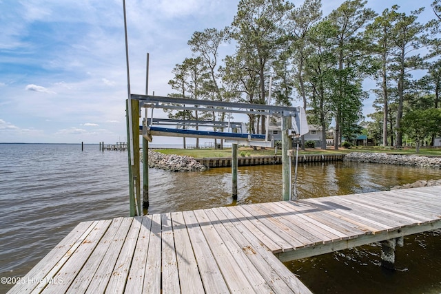 966 W Island View Rd, Bath, NC 27808 - dock area featuring a water view