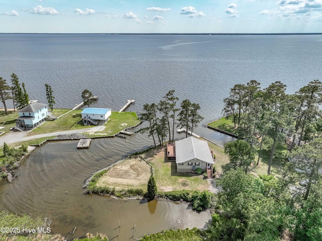 966 W Island View Rd, Bath, NC 27808 - birds eye view of property with a water view